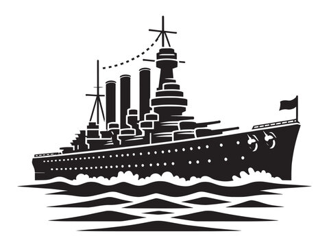 recommend clip art: Modern ship silhouette vector illustration isolated on a white background