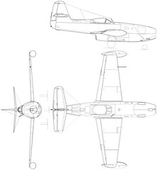 Fighter jet planes 3 view, blueprints, svg cut file, cnc cut file, engraving file, CNC router file, laser cutting, Cricut File, isolated, Engraving model