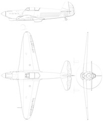 Fighter jet planes 3 view, blueprints, svg cut file, cnc cut file, engraving file, CNC router file, laser cutting, Cricut File, isolated, Engraving model