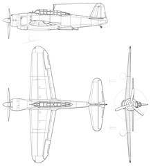 Fighter jet planes 3 view, blueprints, svg cut file, cnc cut file, engraving file, CNC router file, laser cutting, Cricut File, isolated, Engraving model