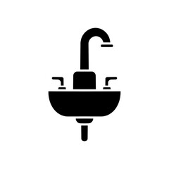 sink icon vector illustration, isolated on white