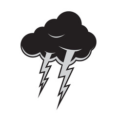 thunderstorm icon vector illustration design template