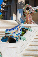 The Dragon Stairway in the Park Guell, Barcelona