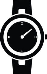 Hand watch illustration black and white