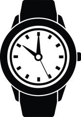 Hand watch illustration black and white