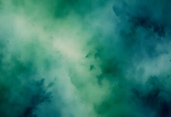 Blue and green watercolor , grainy noise grungy spray texture color gradient rough abstract retro vibe background shine bright light and glow , template empty space