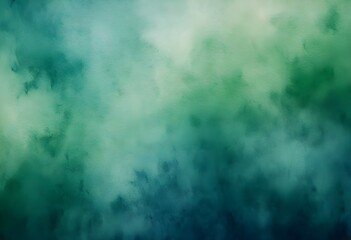 Obraz premium Blue and green watercolor , grainy noise grungy spray texture color gradient rough abstract retro vibe background shine bright light and glow , template empty space