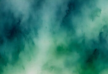 Naklejka premium Blue and green watercolor , grainy noise grungy spray texture color gradient rough abstract retro vibe background shine bright light and glow , template empty space