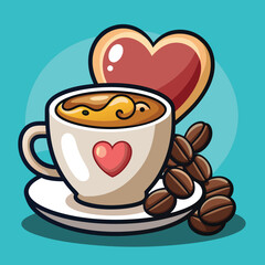 Cute coffee character design