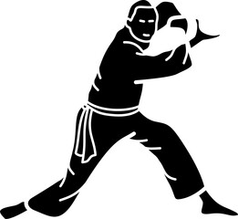 Pencak silat Indonesia independence day illustration vector