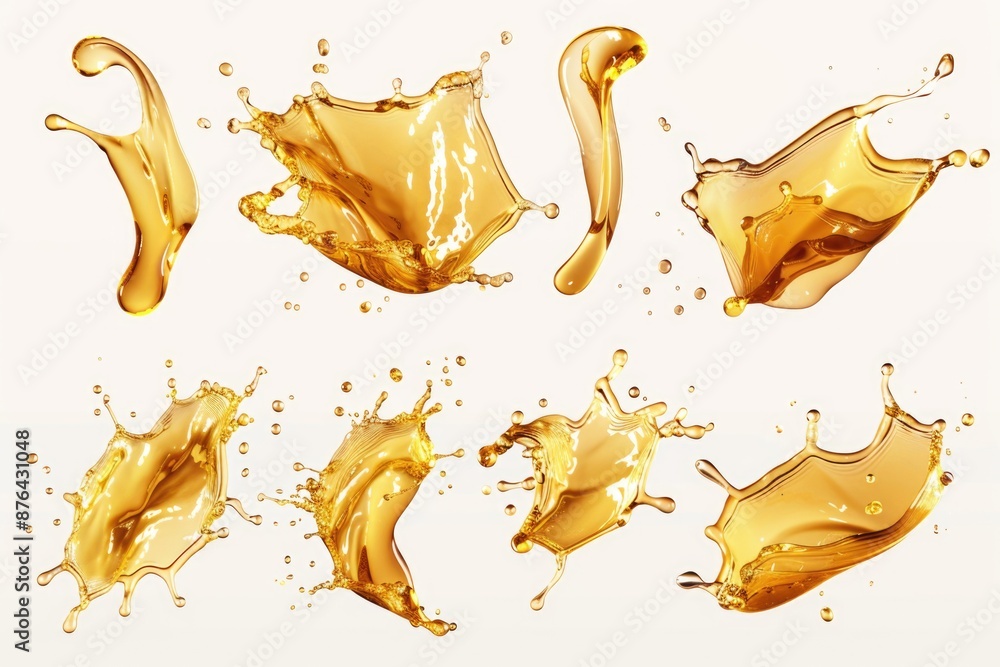 Aufkleber Close-up of liquid splashes stacking up on top of each other, creating a layered effect