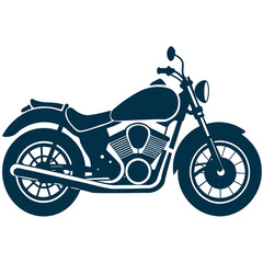 Modern Motorcycle Illustration on White Background Clean and Bold