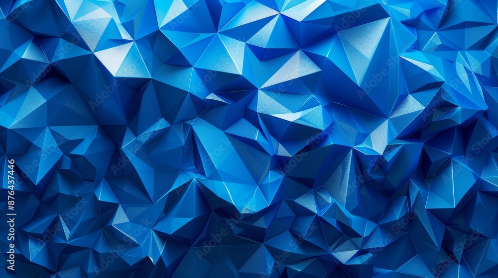 Aufkleber vibrant blue background with geometric triangles for tech designs generative ai