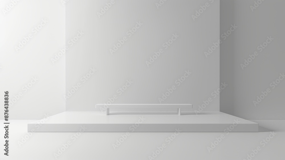 Aufkleber product display on a white background studio generative ai