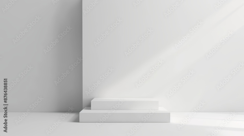 Poster product display on a white background studio generative ai