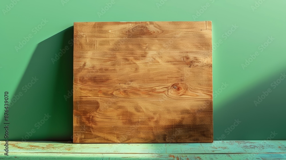 Aufkleber presentation board on green background for office use generative ai