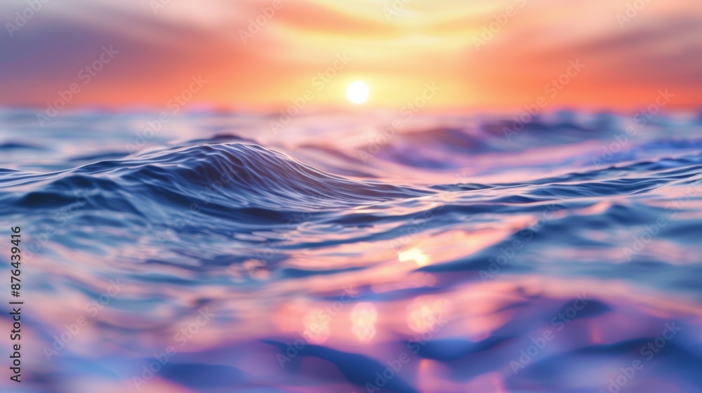 Poster ocean waves graphic background for summer designs generative ai