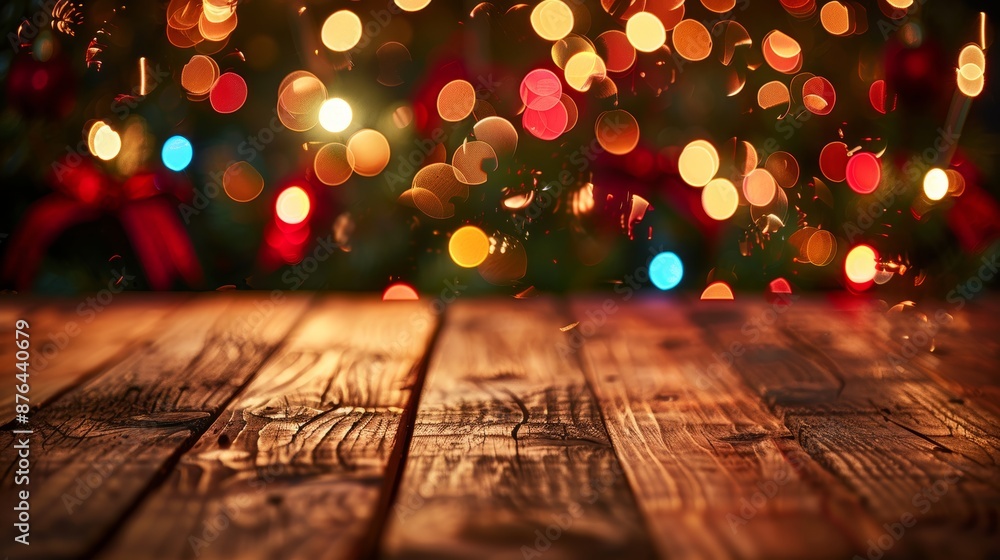 Poster cozy christmas setting for product presentation generative ai