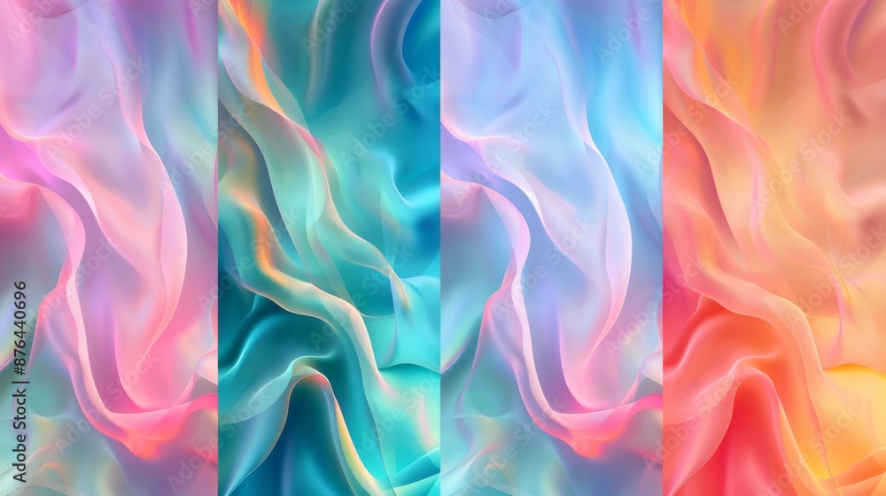 Poster vibrant gradient mesh background for creative projects generative ai