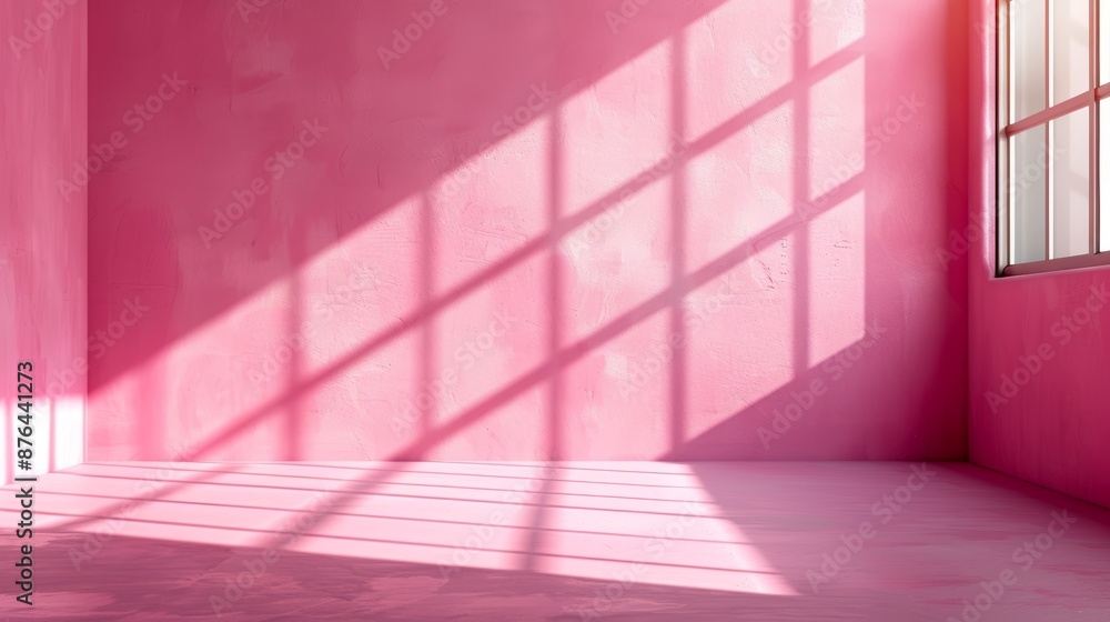 Poster vibrant pink studio setting for product showcase generative ai