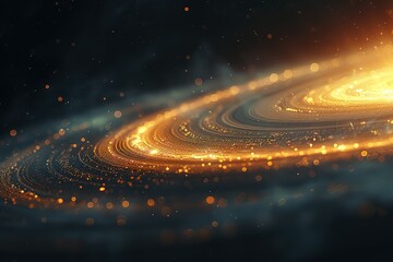 A bright yellow star is surrounded by a dark blue background