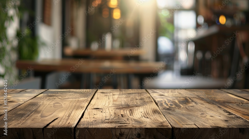 Aufkleber cozy cafe setting for product display generative ai