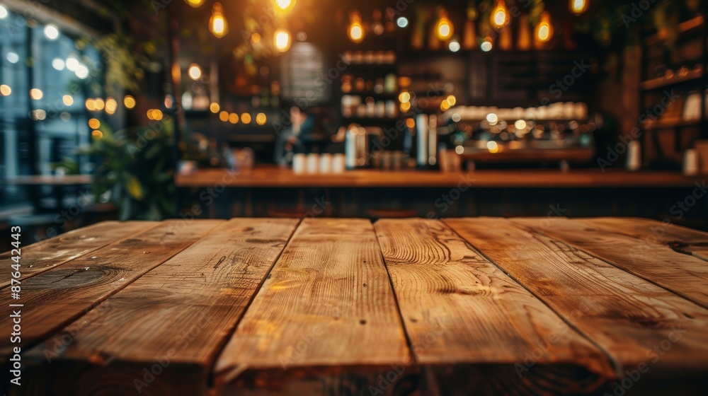 Aufkleber cozy cafe setting for food display generative ai