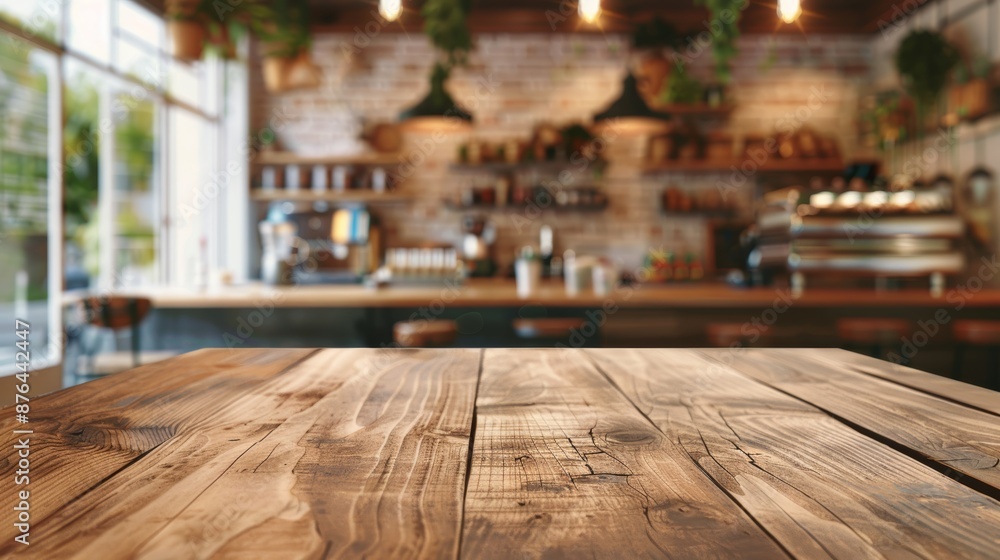 Poster cozy cafe setting for food and drink display generative ai