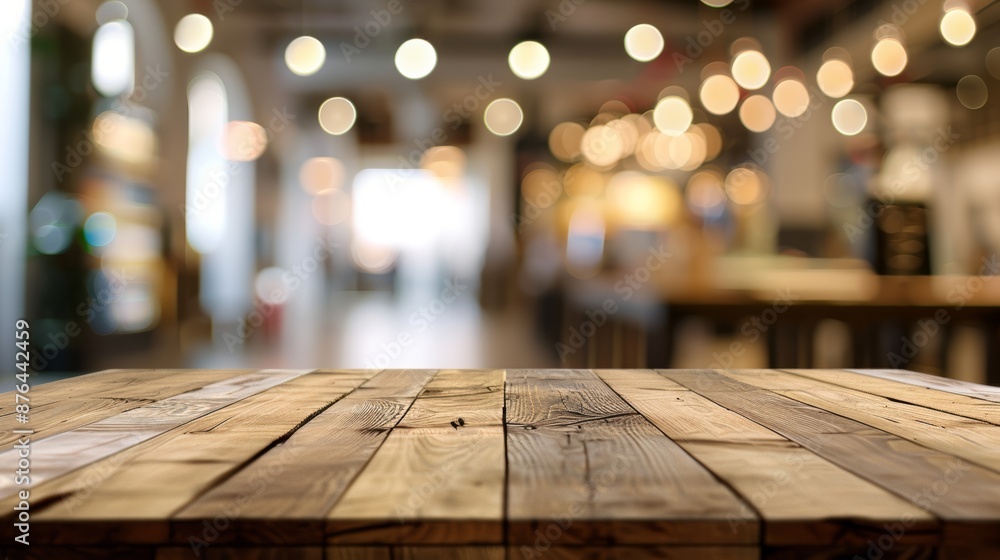 Aufkleber stylish product display on a wooden table generative ai