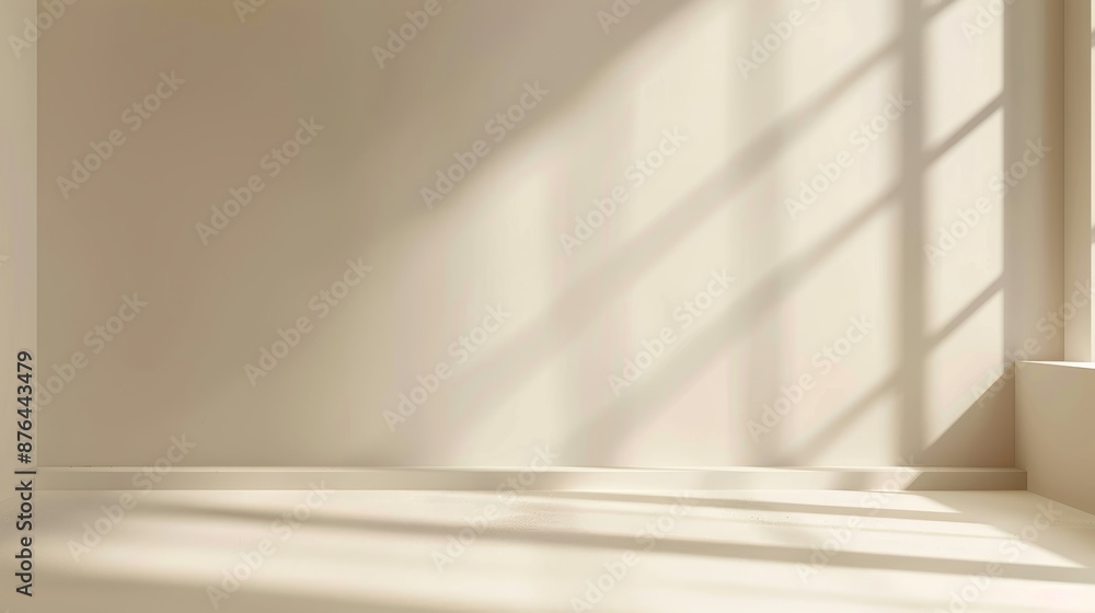 Poster soft beige background for product presentation generative ai