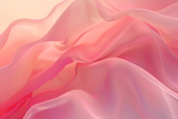 Obraz premium Beautiful soft pink background with waves of fabric
