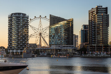 Exposure done in Melbourne just before sunset, namely its Port and Docklands area