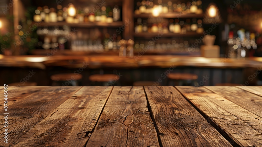Aufkleber rustic wooden tabletop background for product display generative ai