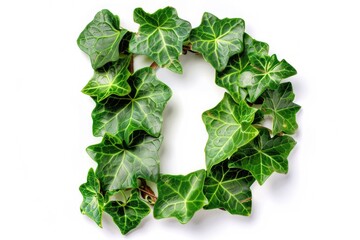 A detailed view of a leafy plant on a white background, suitable for nature or interior design contexts