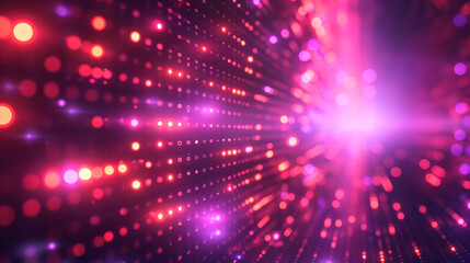 Obraz premium Digital abstract background with pink and purple light pattern and lines glowing brightly