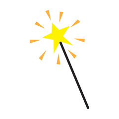 magic wand and star