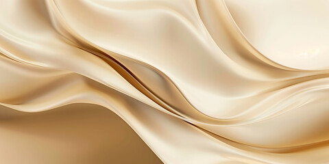Obraz premium Luxurious golden silk fabric with smooth texture and elegant folds background fabric concept
