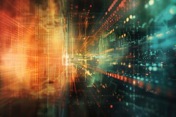 A nighttime view of a city with bright lights and bustling streets, perfect for use in urban-themed designs or advertisements