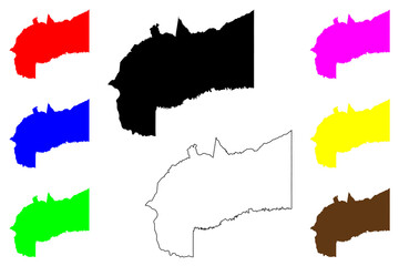 Meta Department (Colombia, Republic of Colombia, Departments of Colombia) map vector illustration, scribble sketch Department of Meta map....