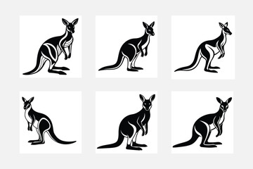 kangaroo icon set