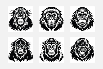 Orangutan illustration bundle