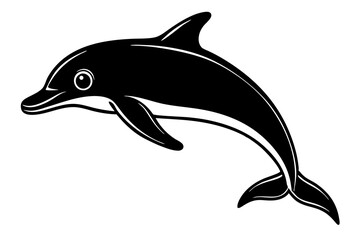 Obraz premium dolphin silhouette vector illustration