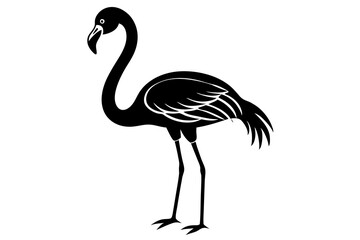 flamingo bird silhouette vector illustration