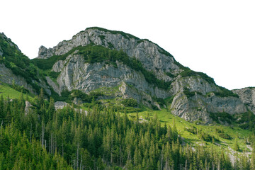 Rock in the mountains. Isolated. © K. Yeudakimava
