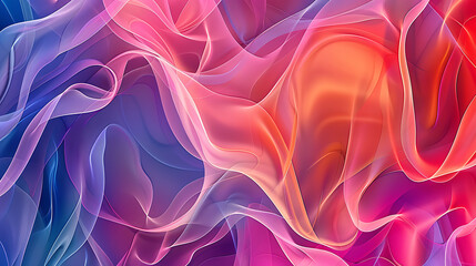 Fototapeta premium a vibrant and colorful abstract pattern consisting of flowing shapes and curves. The shapes intertwine with each other, creating a sense of movement, and the colors range from shades of pink, purple