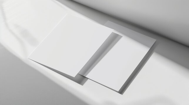 Blank Canvas Minimalistic Paper Sheets for Graphic Design Mockups and Presentations