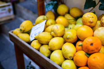 Lemons at market