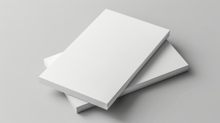 Blank Canvas Minimalist White Paper Stack for Graphic Design Mockups and Presentations