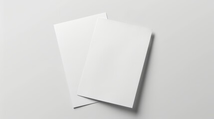 Blank Canvas Clean White Paper Sheets for Graphic Design Mockups and Product Displays High Quality Stock Image with Realistic Shadows Perfect for Presentations Sony A7 III 35mm Lens
