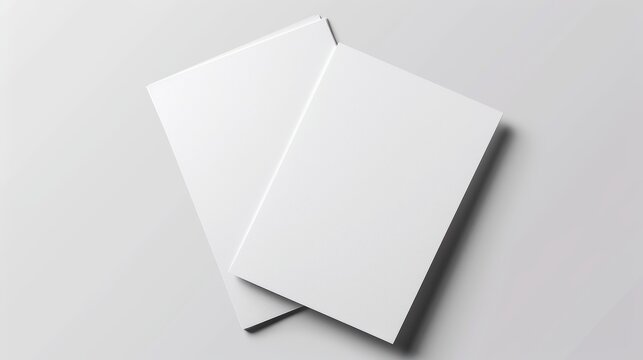 Blank Canvas Clean White Paper Sheets for Graphic Design Mockups and Product Displays High Quality Stock Image with Realistic Shadows Perfect for Presentations Sony A7 III 35mm Lens